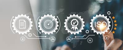 a close-up of gears and icons